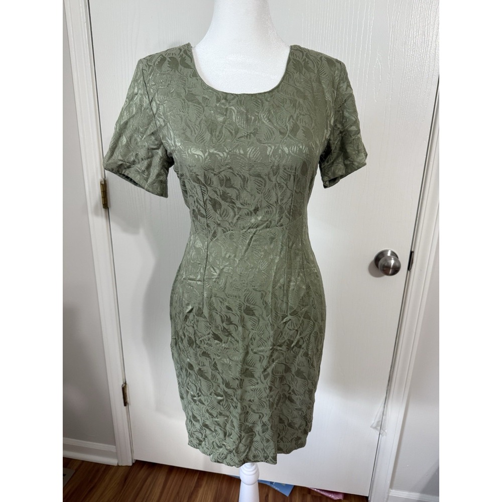 1960s 1950s Jealousy Size 5 Vintage‎ Green 100% Silk Cocktail Dress